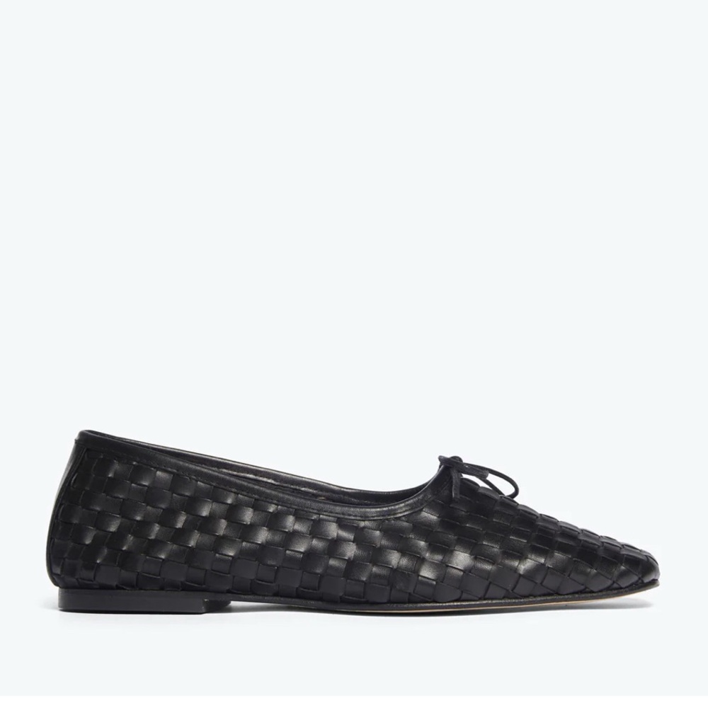 Freda Salvador Jada Square Toe Ballet Flat-  Black Woven - size 7.5 - Picture 3 of 11